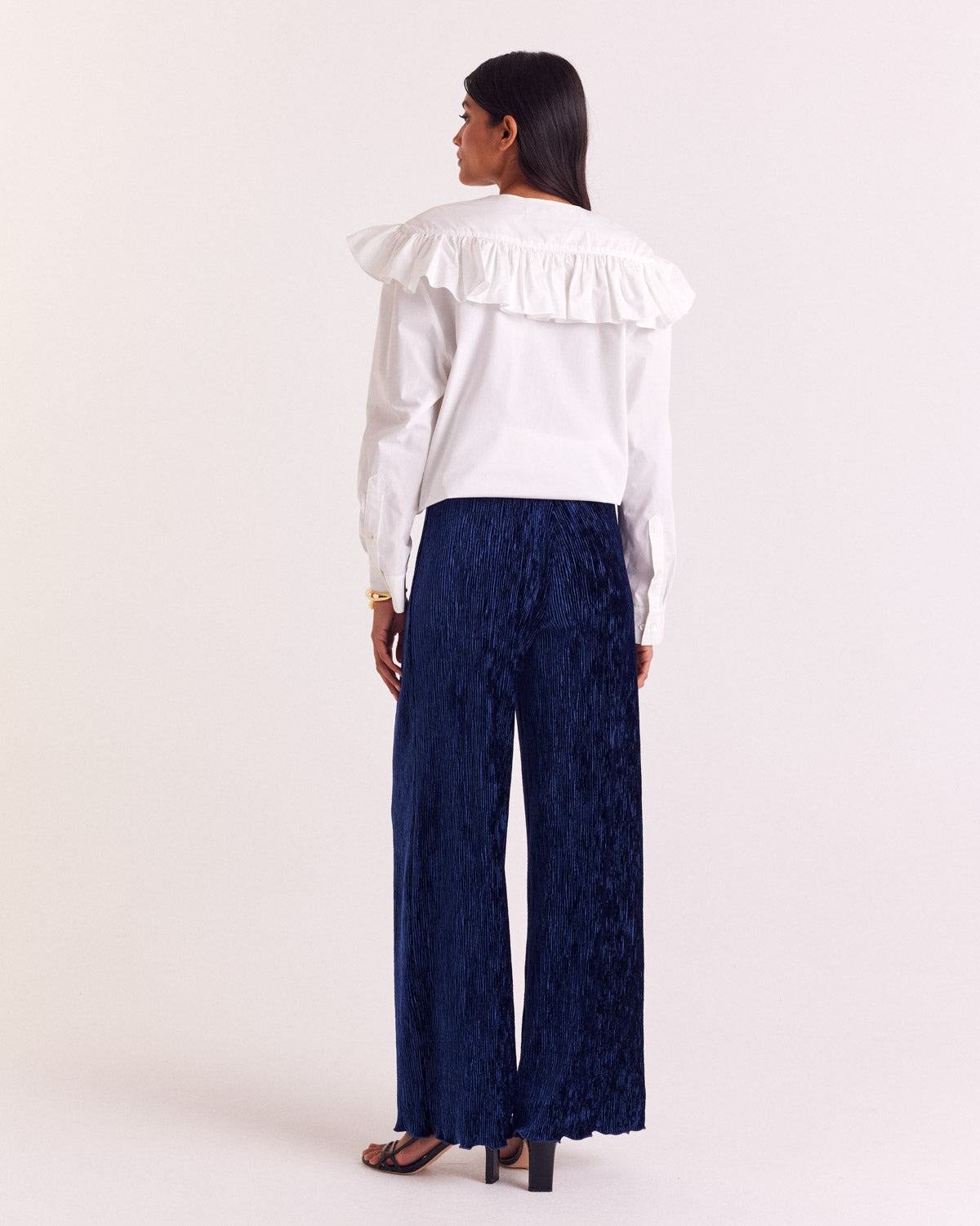 Pantalon Catherine velours bleu roi