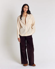 Pantalon Siméon velours chocolat