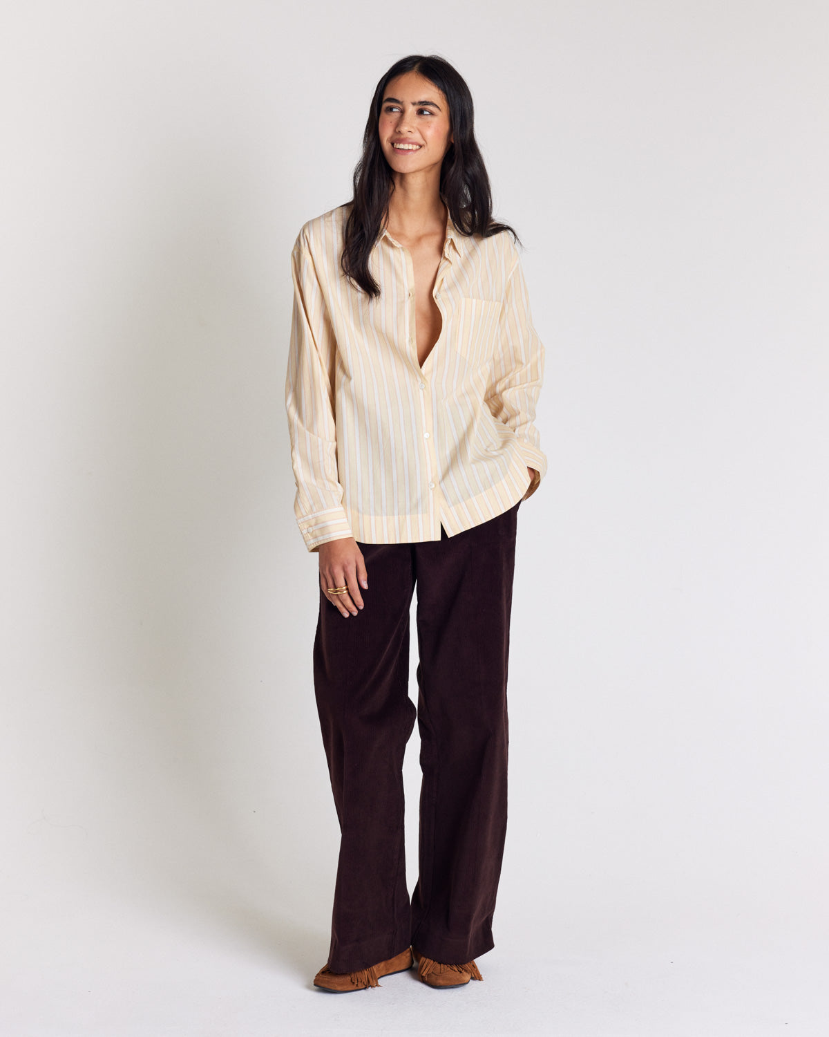 Chemise Paloma rayures jaune