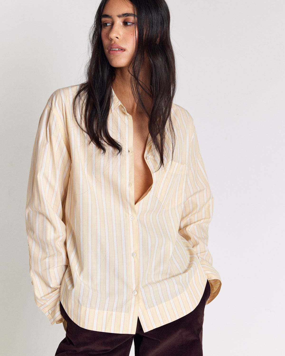 Chemise Paloma rayures jaune