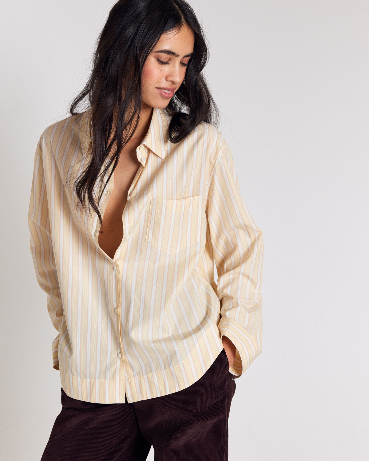 Chemise Paloma rayures jaune