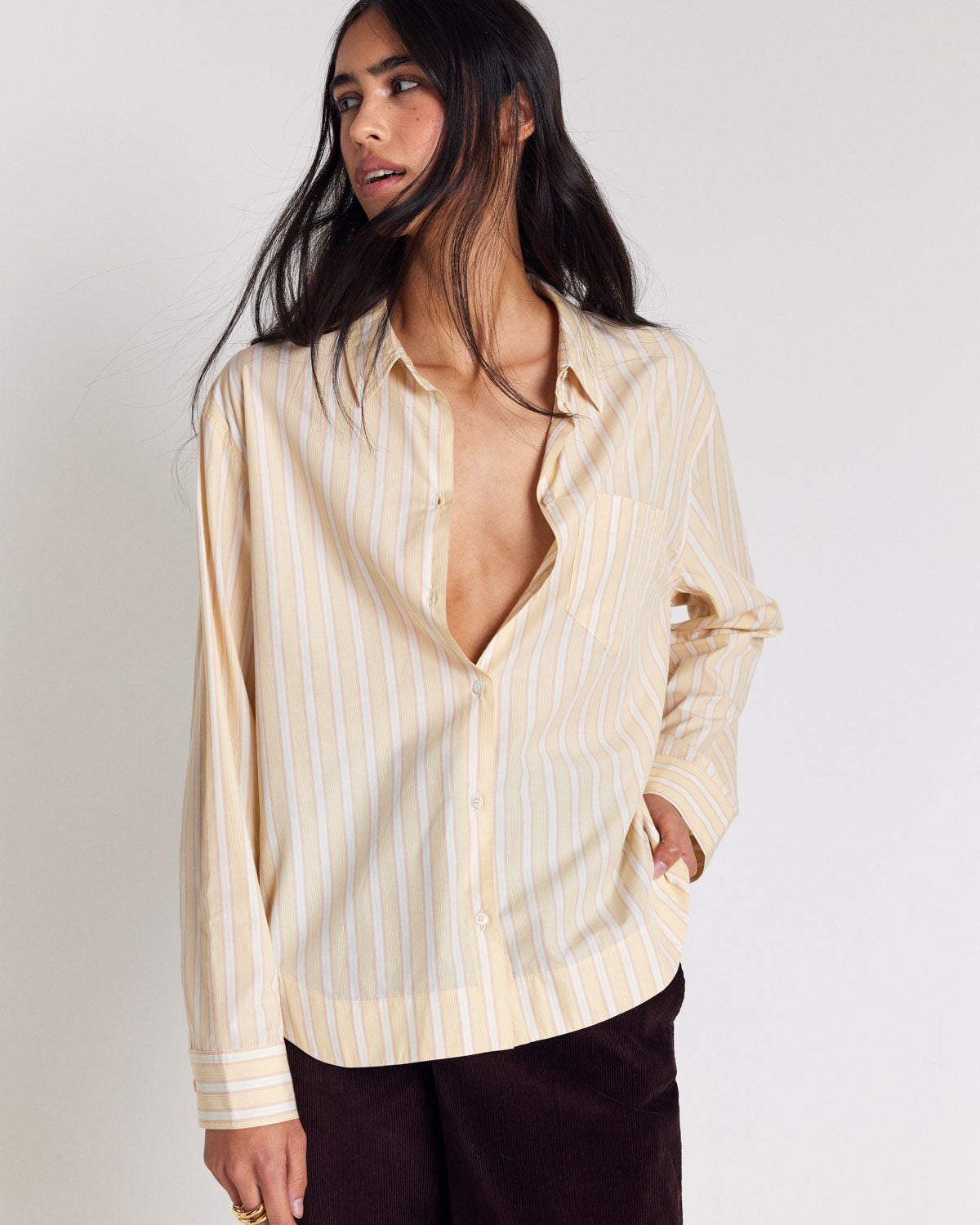 Chemise Paloma rayures jaune