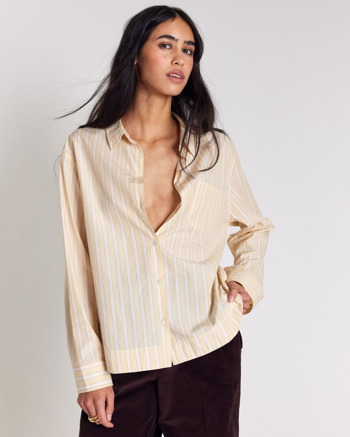 Chemise Paloma rayures jaune