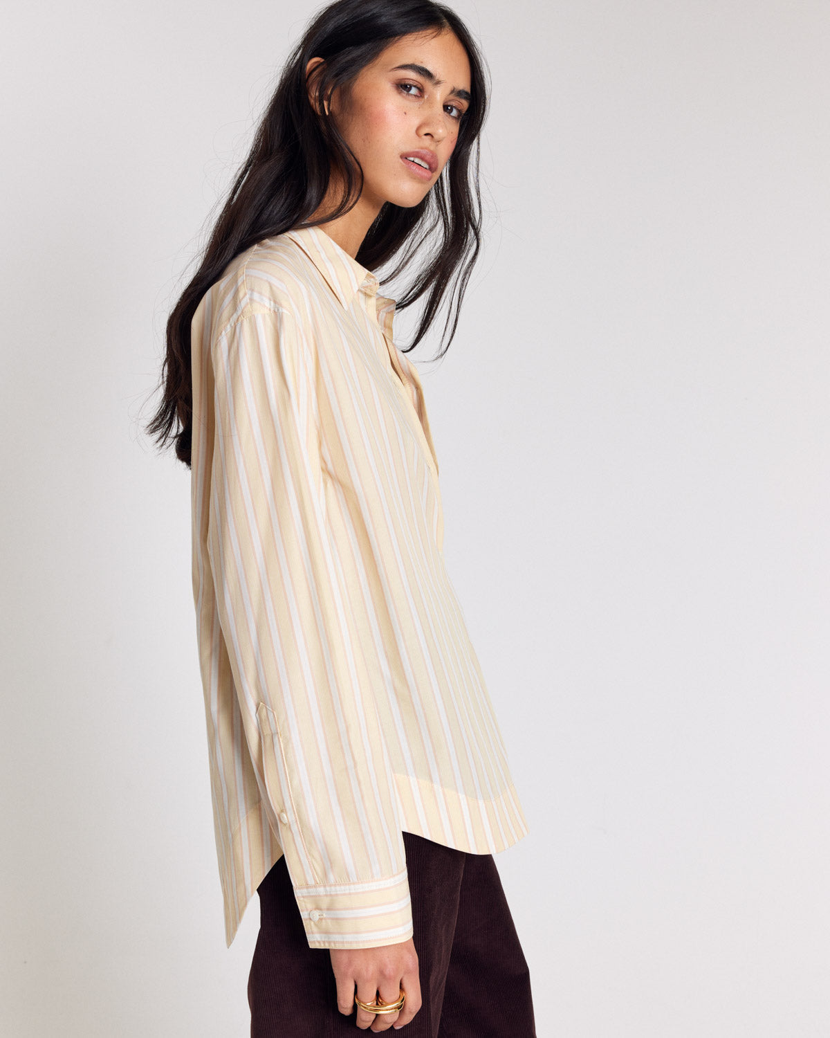 Chemise Paloma rayures jaune
