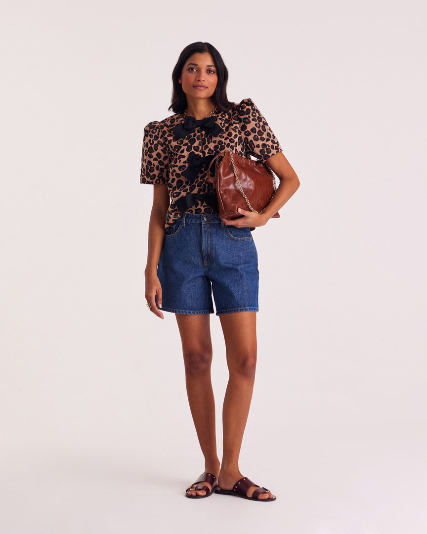 Short Triomphe bleu midi
