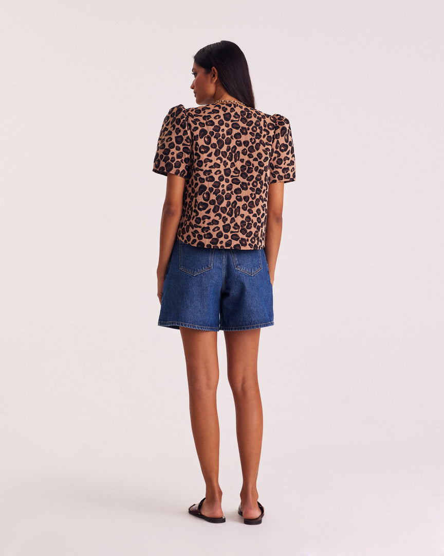 Short Triomphe bleu midi