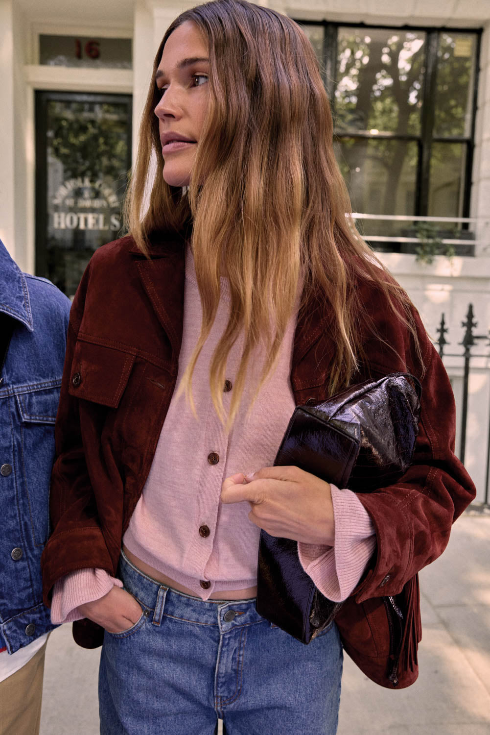 Cardigan Rosalie rose