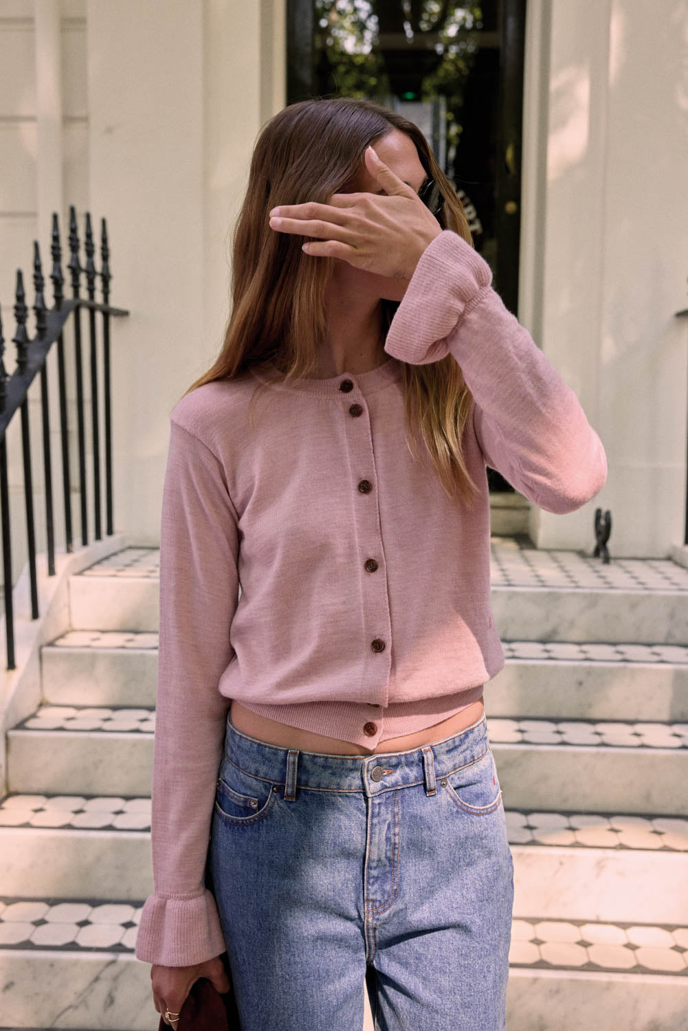 Cardigan Rosalie rose