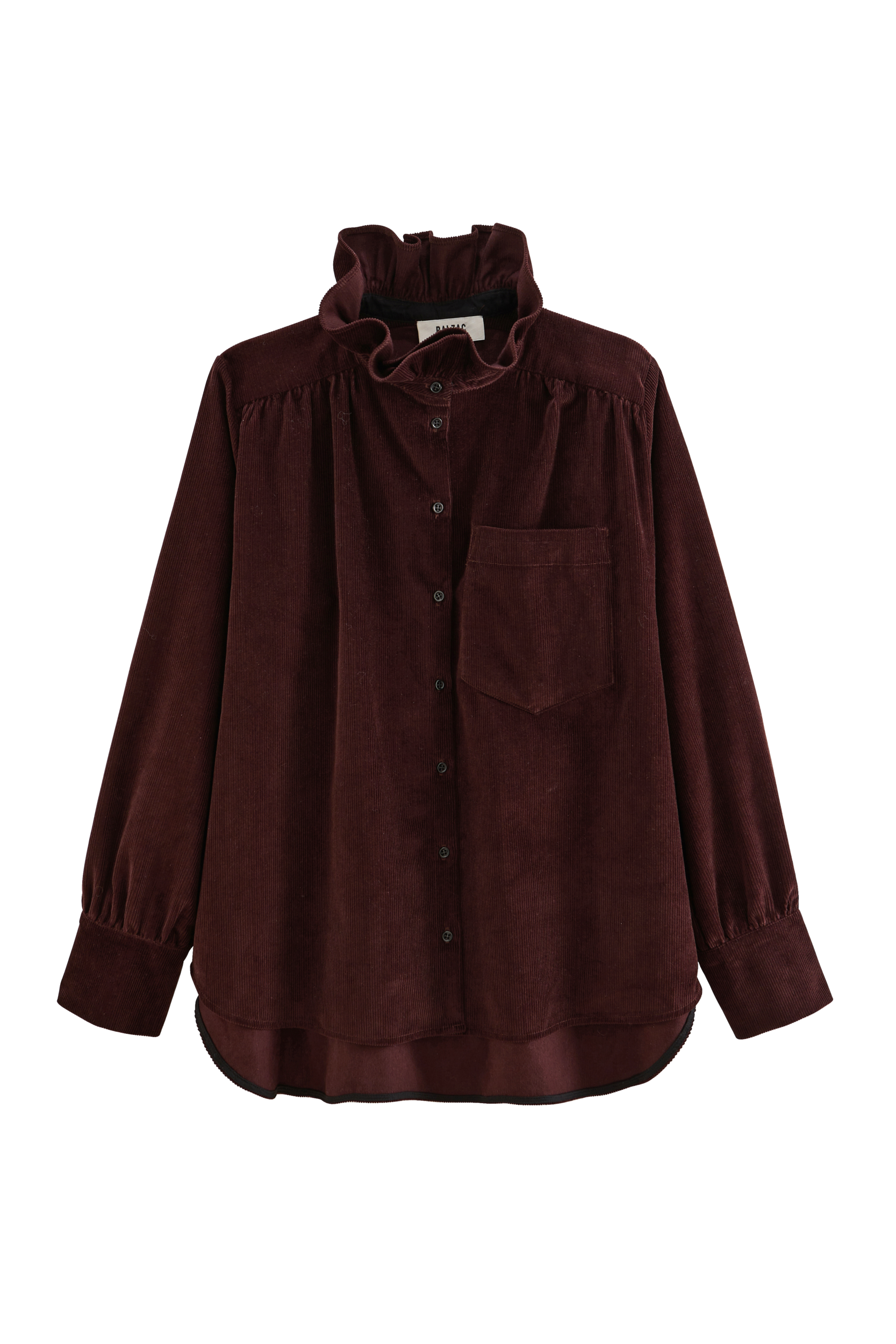 Chemise Léonor velours chocolat