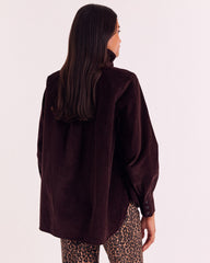 Chemise Léonor velours chocolat