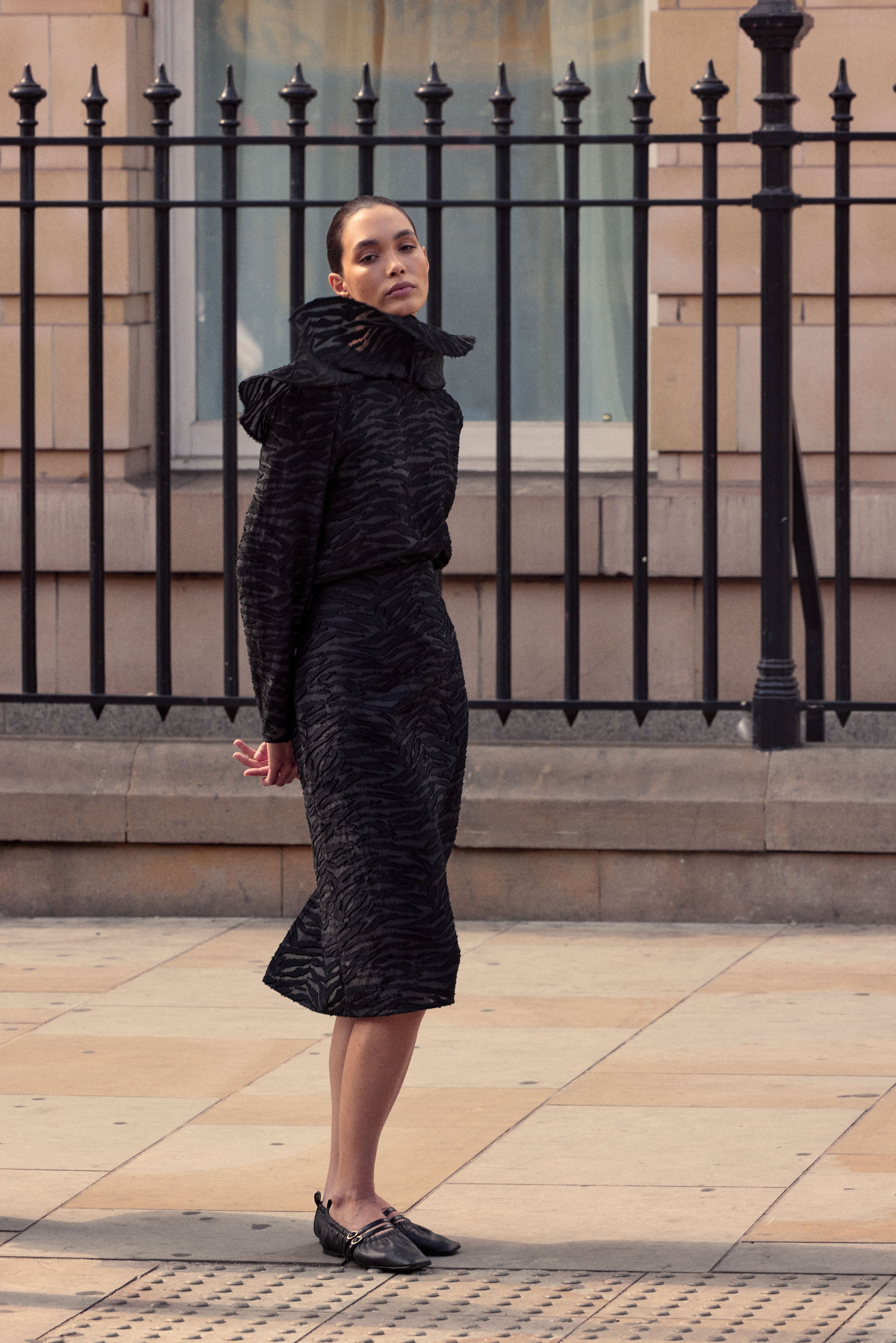 Jupe Solange zèbre noir