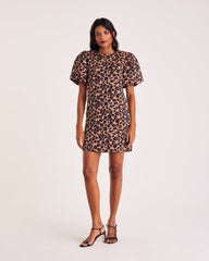 Robe Xoxo jacquard léopard
