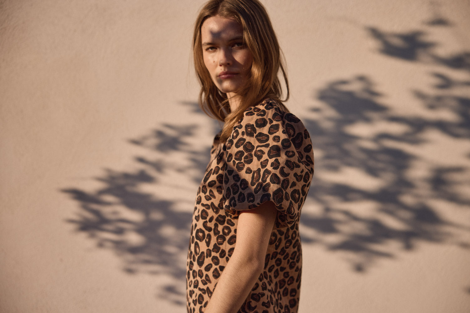 Robe Xoxo jacquard léopard