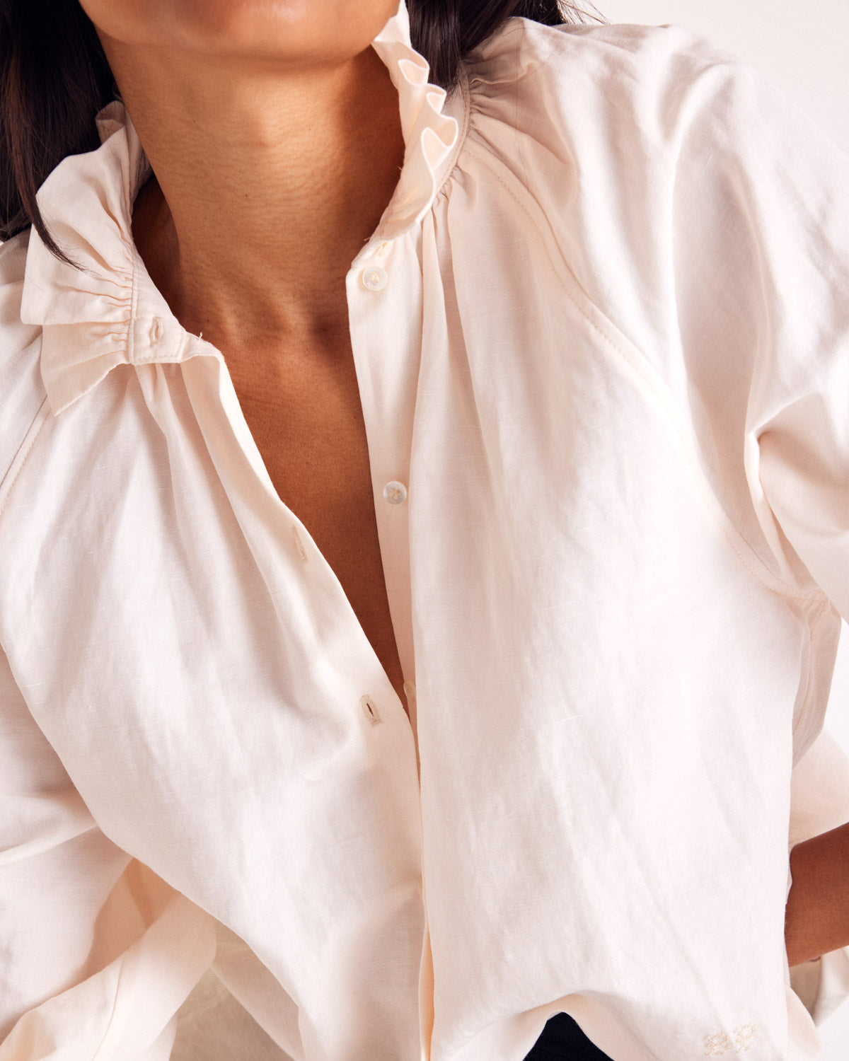 Chemise Camille pêche clair