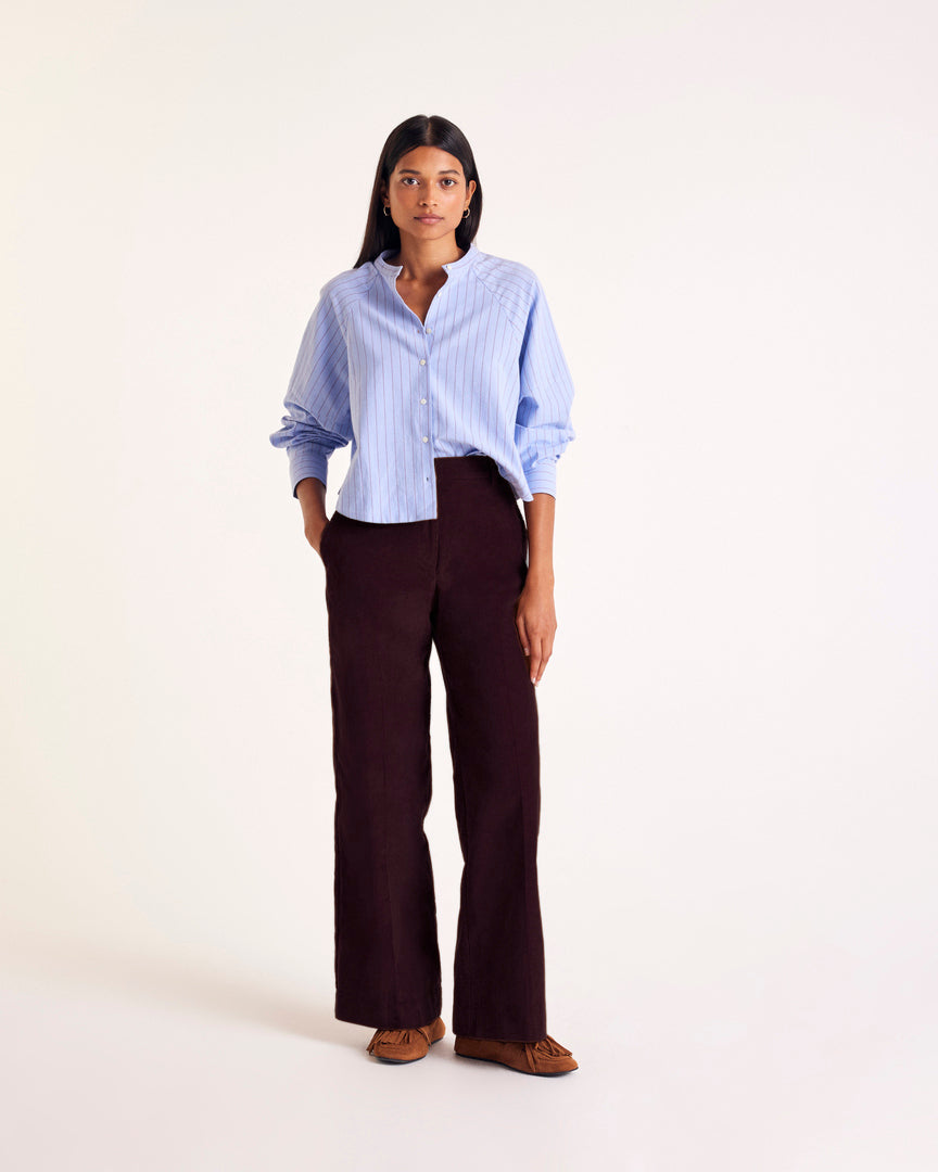 Pantalon Siméon velours chocolat