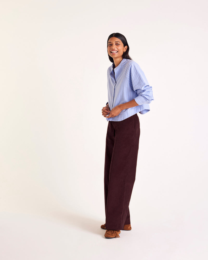 Pantalon Siméon velours chocolat