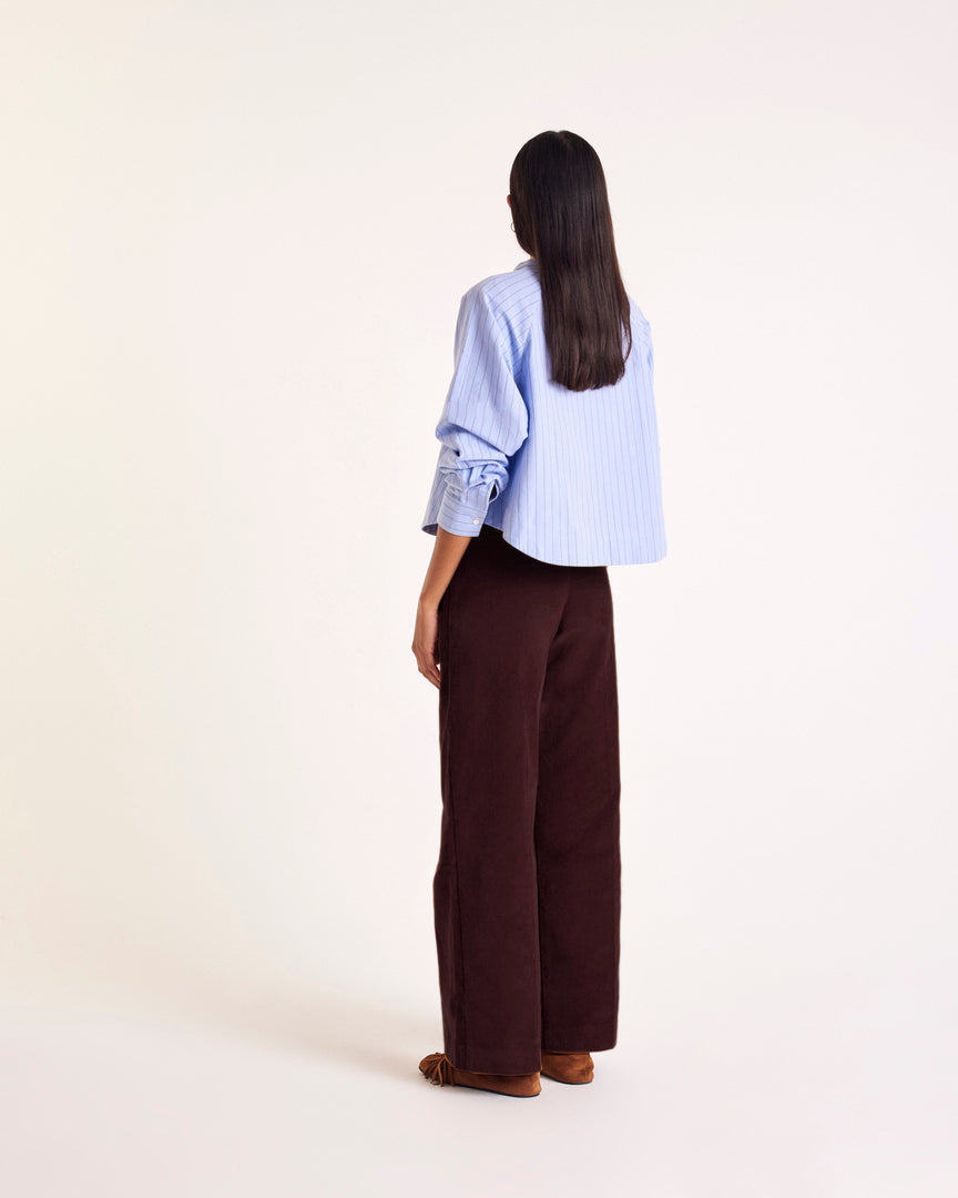Pantalon Siméon velours chocolat