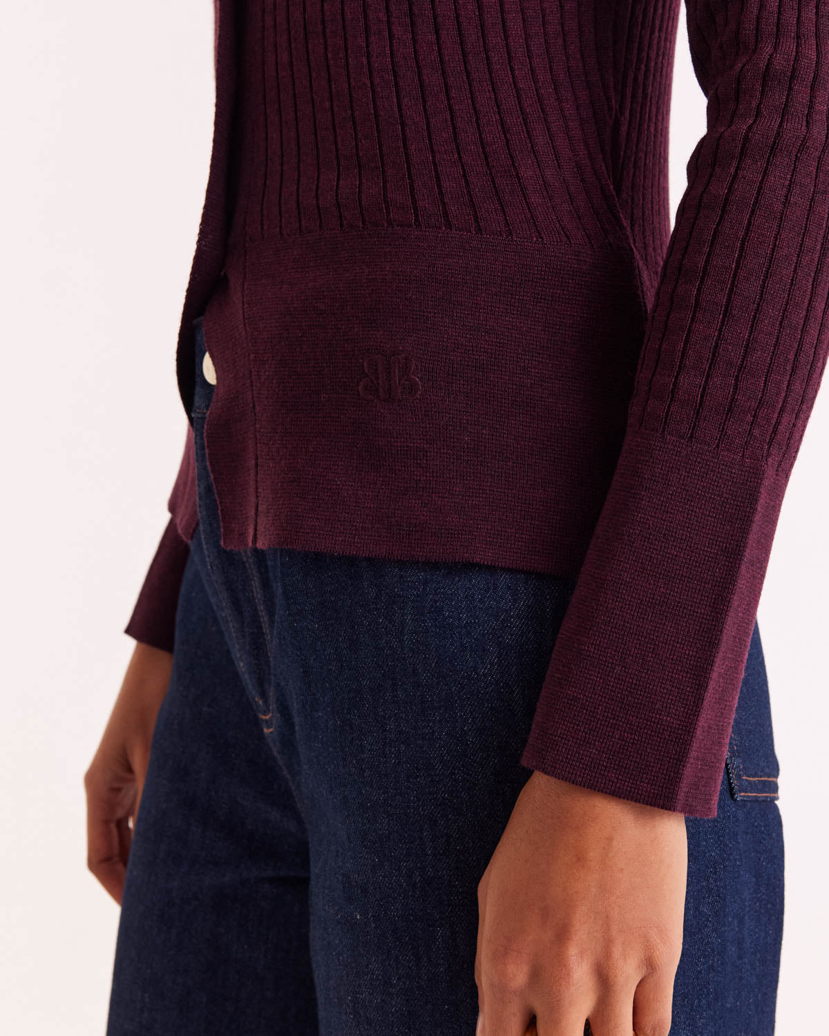 Cardigan Ombeline bordeaux
