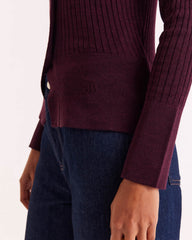 Cardigan Ombeline bordeaux