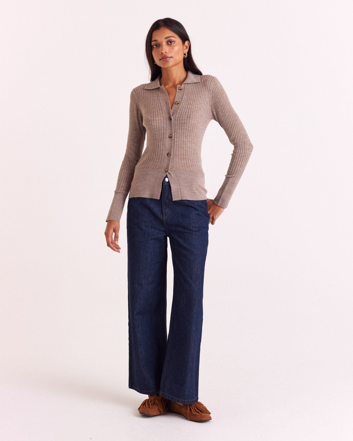 Cardigan Ombeline beige
