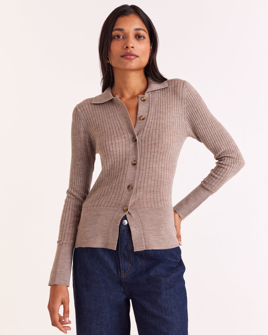 Cardigan Ombeline beige