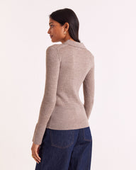 Cardigan Ombeline beige