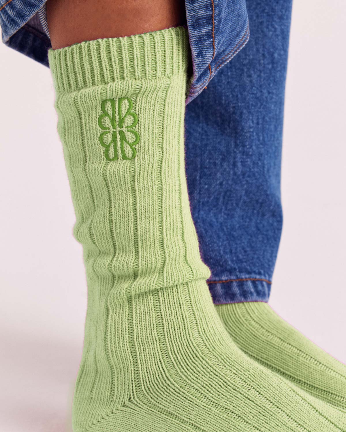 Chaussettes Félice vert sauge