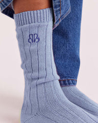 Chaussettes Félice bleu ciel