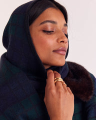 Cagoule Gigi tartan bleu et vert