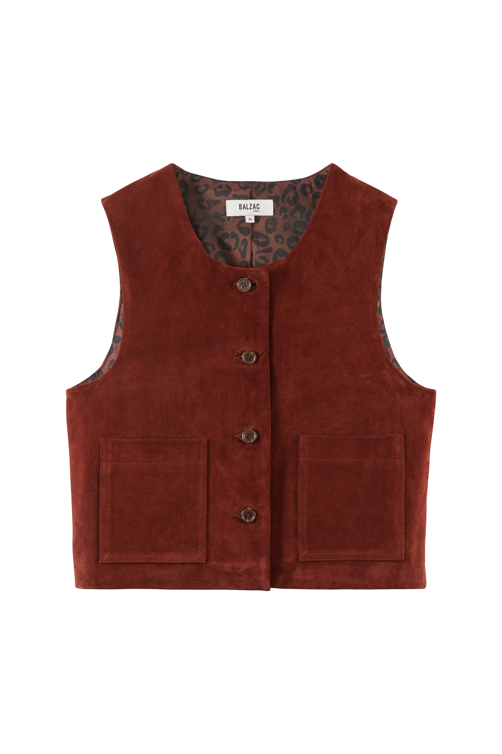 Gilet Masha croute brique