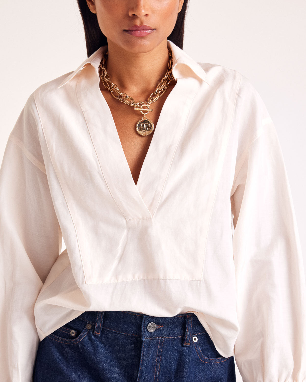 Blouse Basile pêche clair