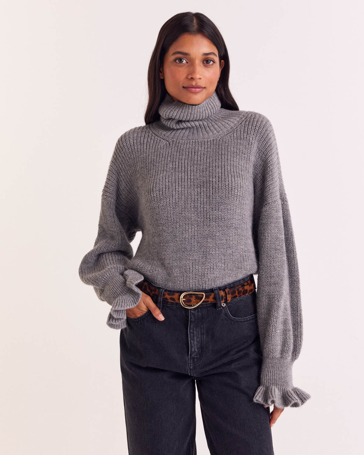 Ceinture Basma pony léopard fauve