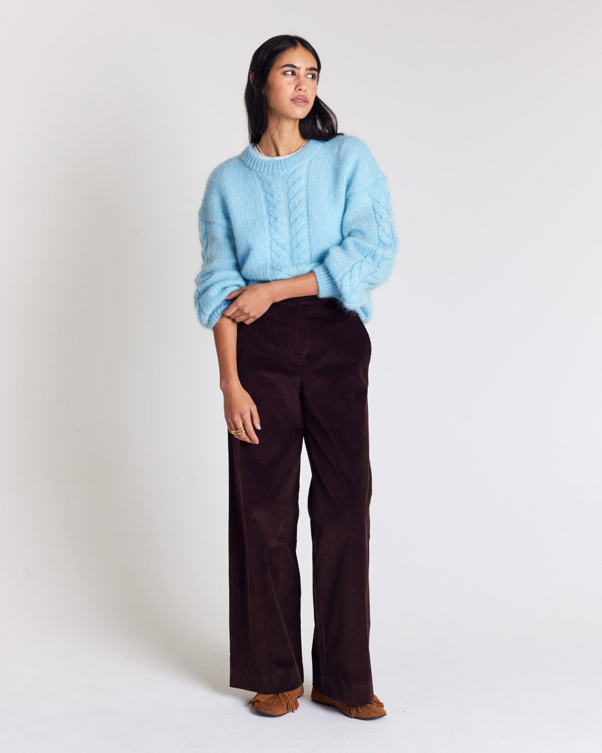 Pantalon Siméon velours chocolat
