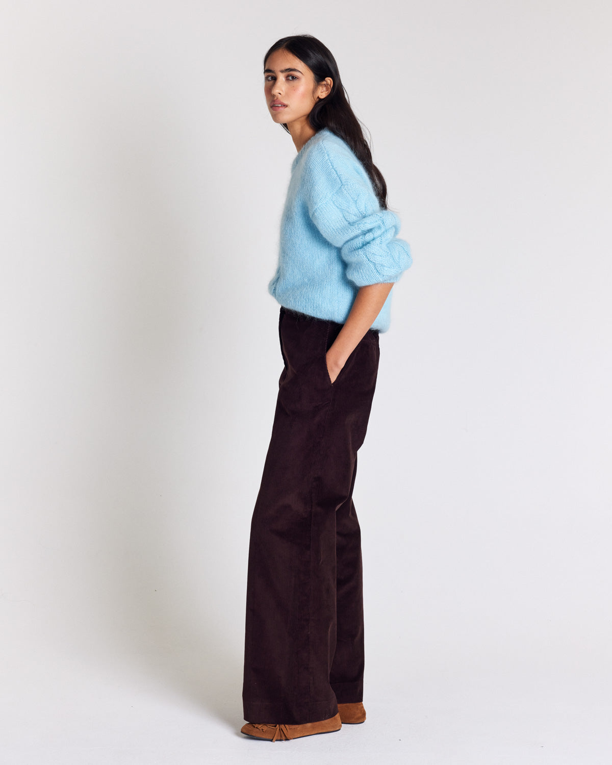 Pantalon Siméon velours chocolat