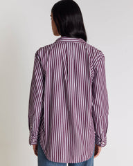 Chemise Stanislas rayures prune