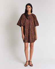 Robe Livia léopard noisette