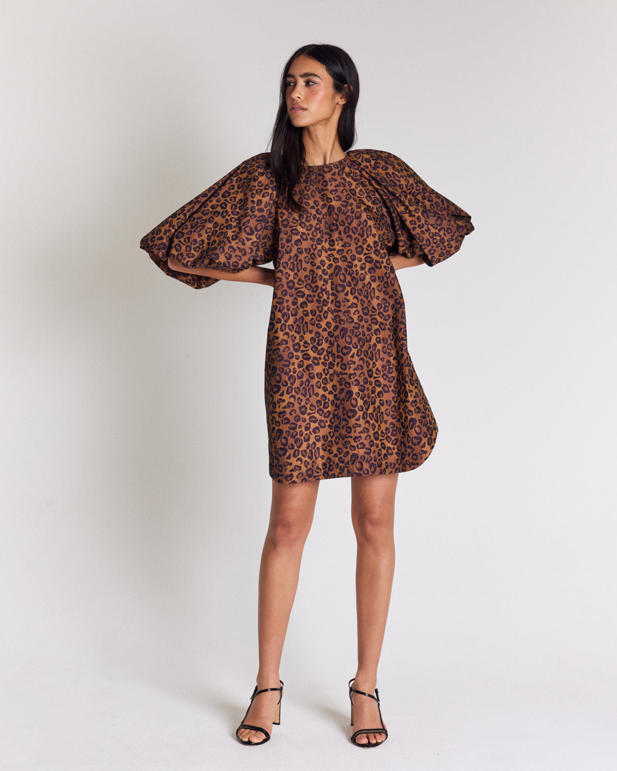 Robe Livia léopard noisette