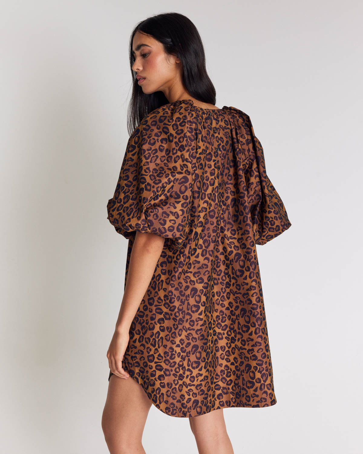 Robe Livia léopard noisette