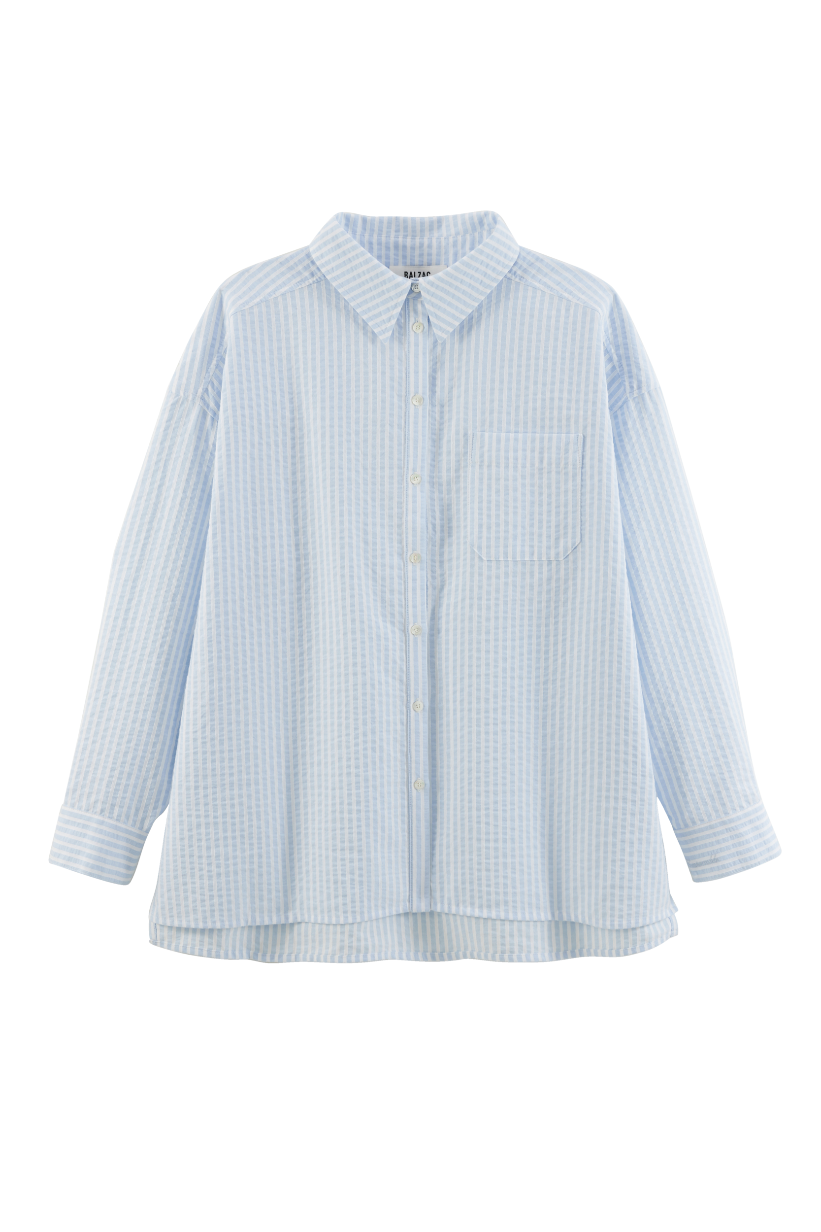 Chemise Hector rayures bleu ciel