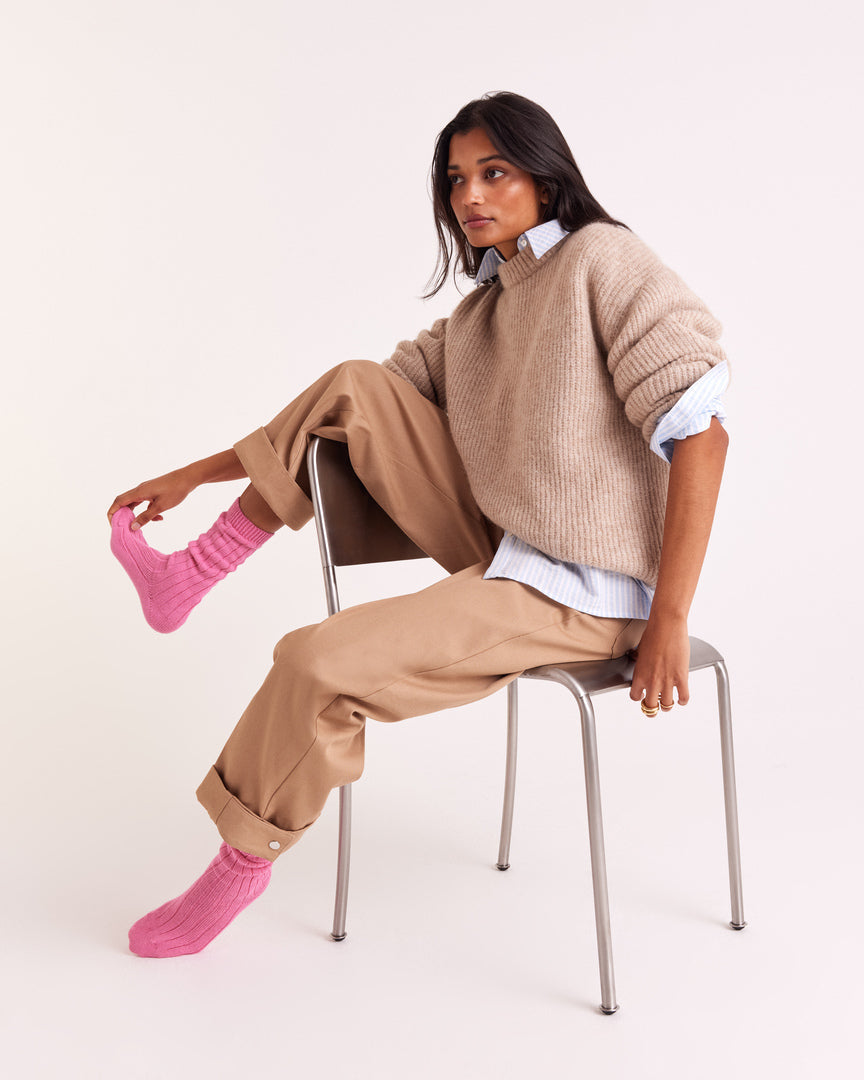 Chaussettes Felice rose