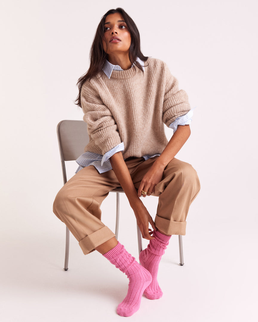 Chaussettes Felice rose