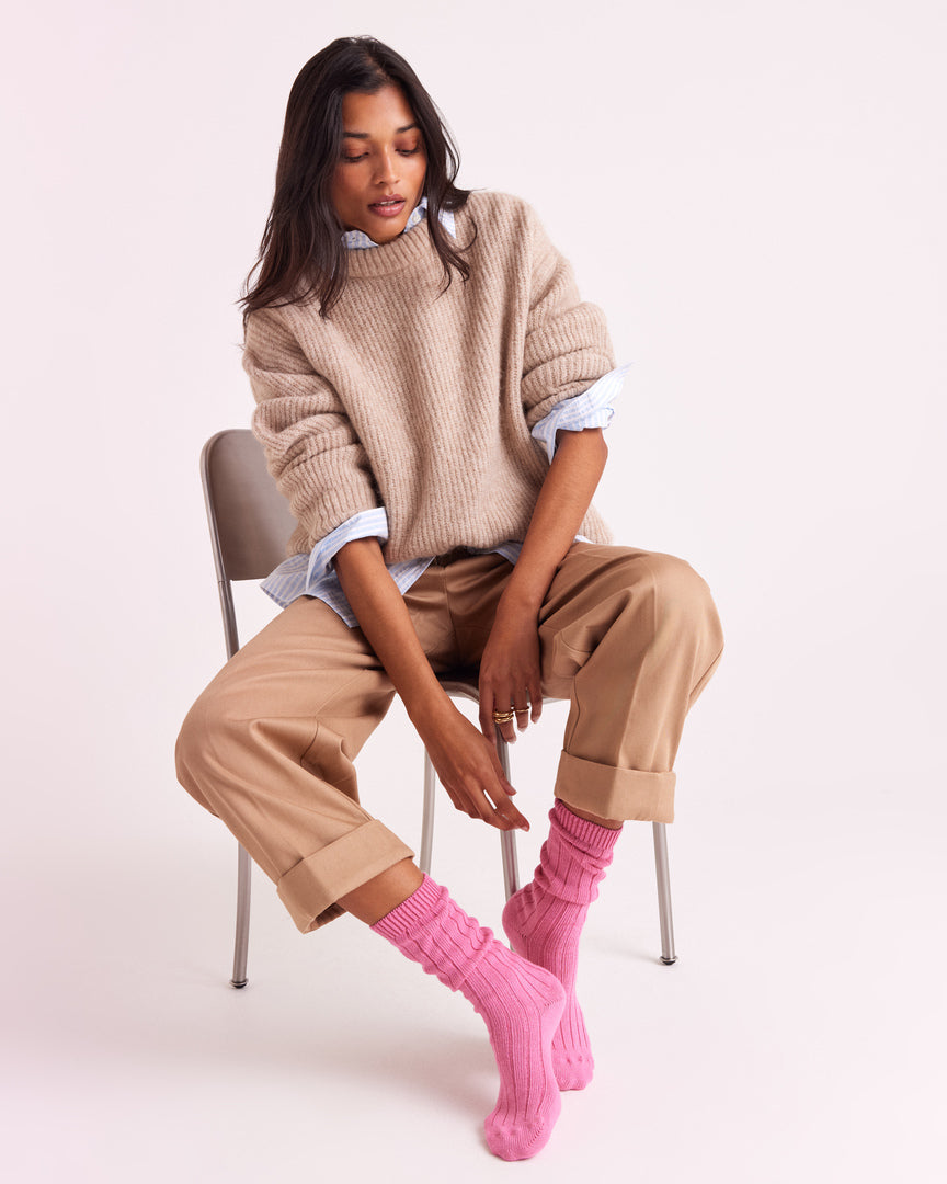 Chaussettes Felice rose