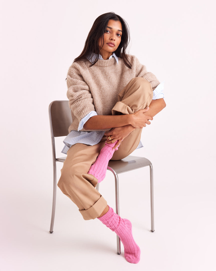 Chaussettes Felice rose