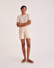 Short Paco écru