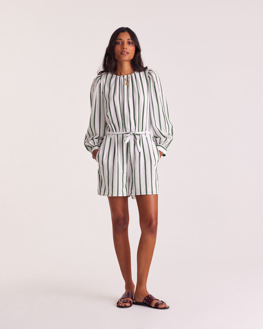 Combinaison Julieta rayures vert