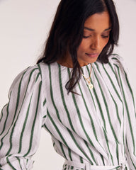Combinaison Julieta rayures vert