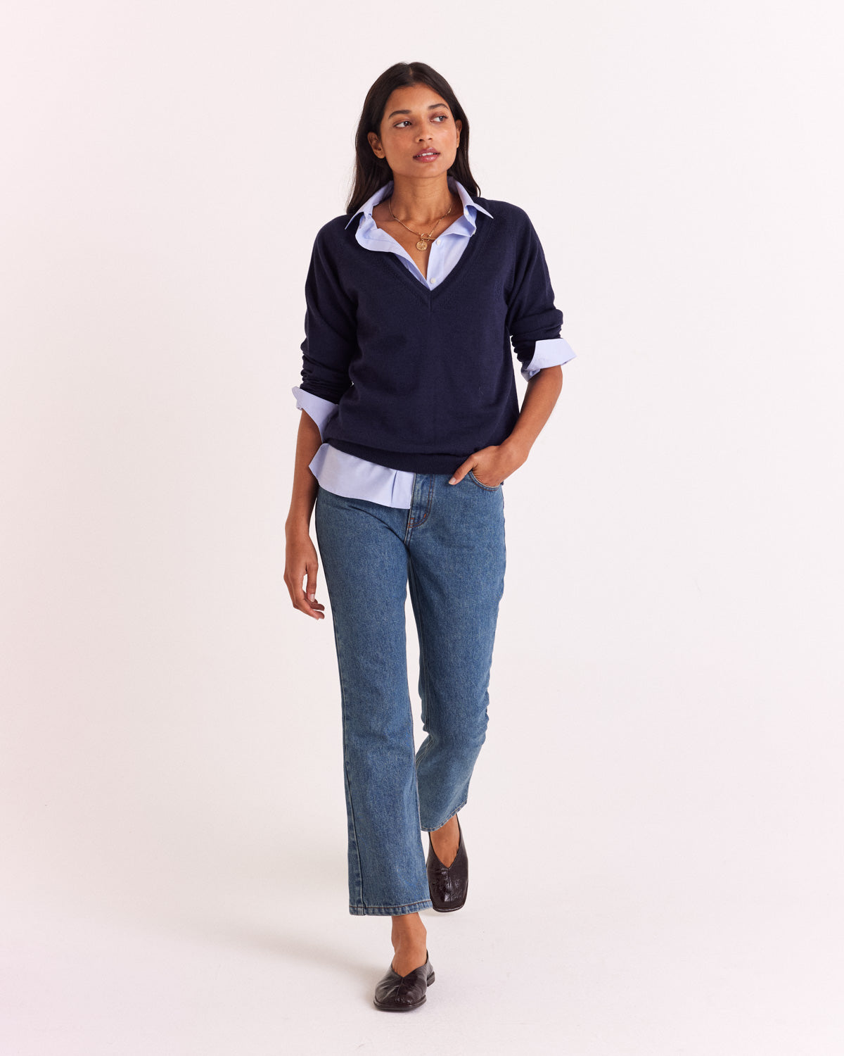 Pull Victoria bleu marine