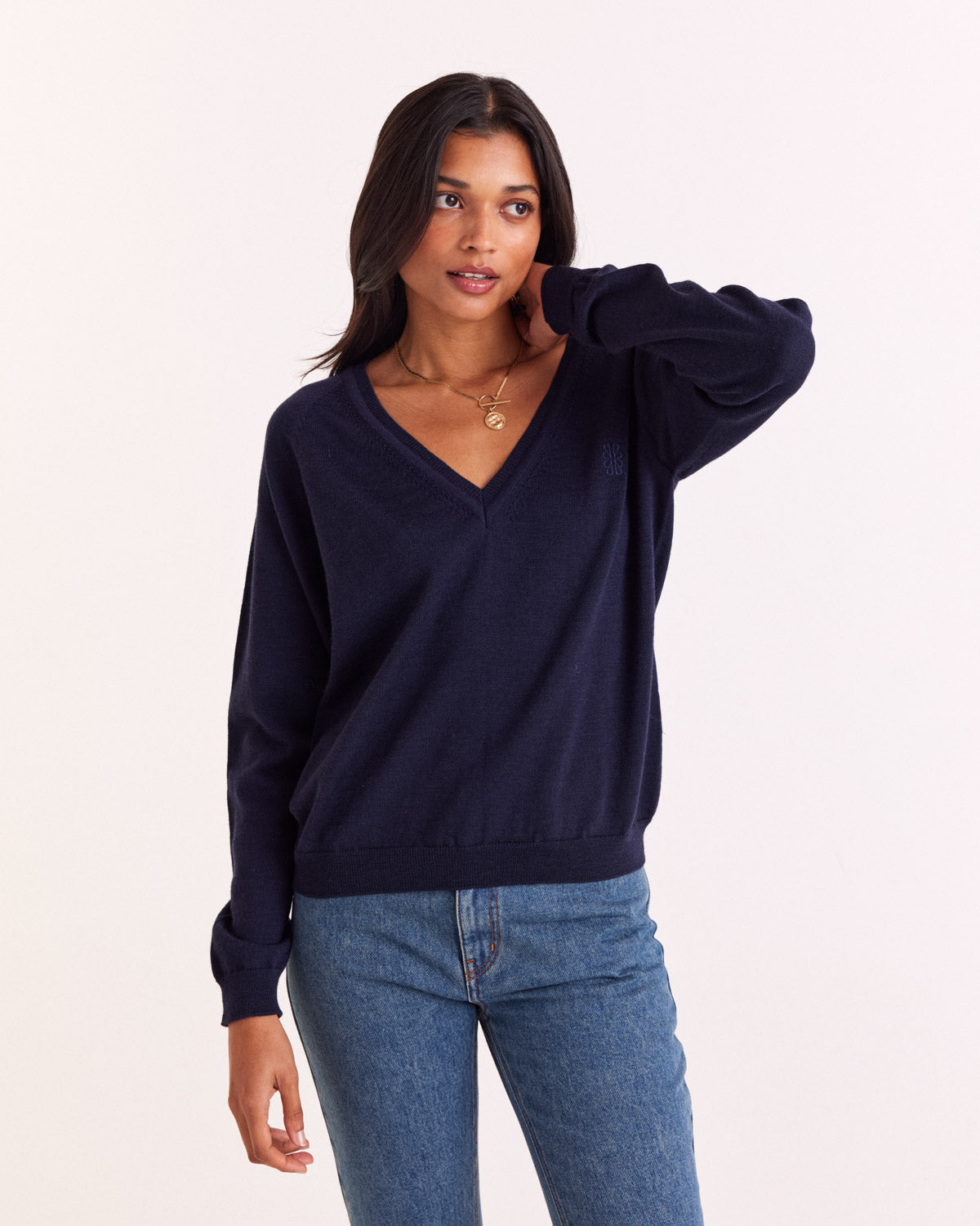 Pull Victoria bleu marine