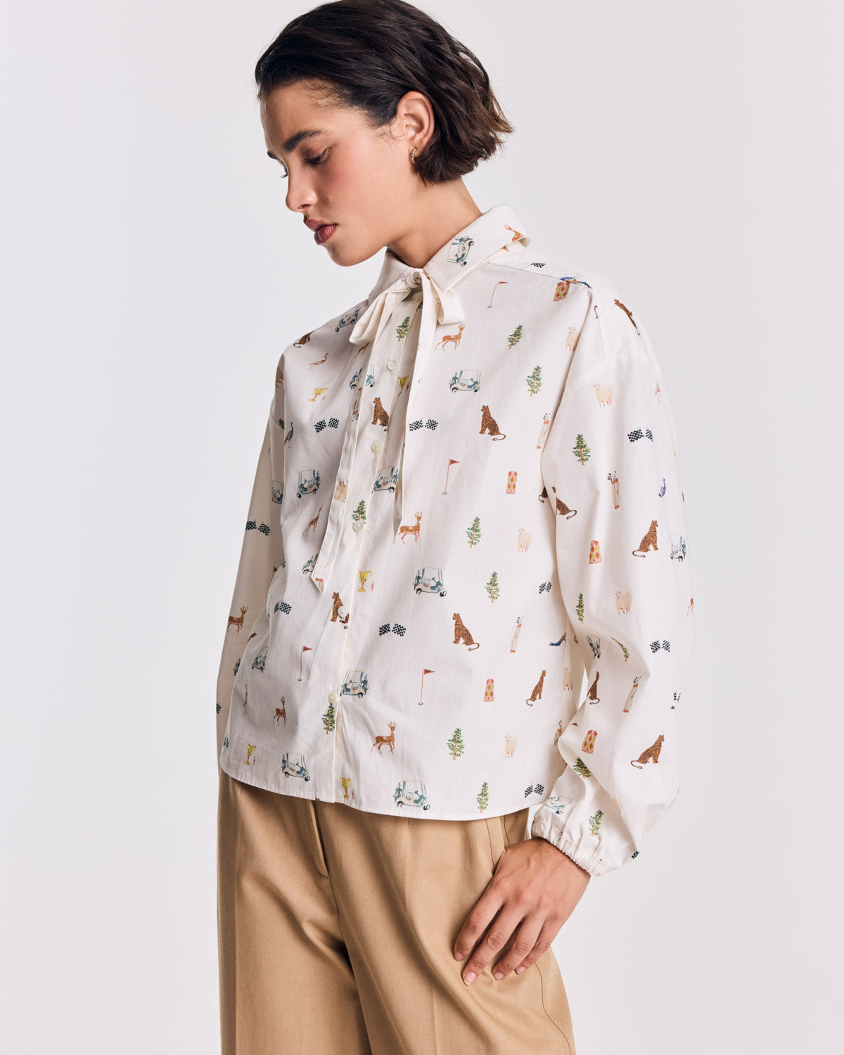 Chemise Ingrid imprimé Golf écru