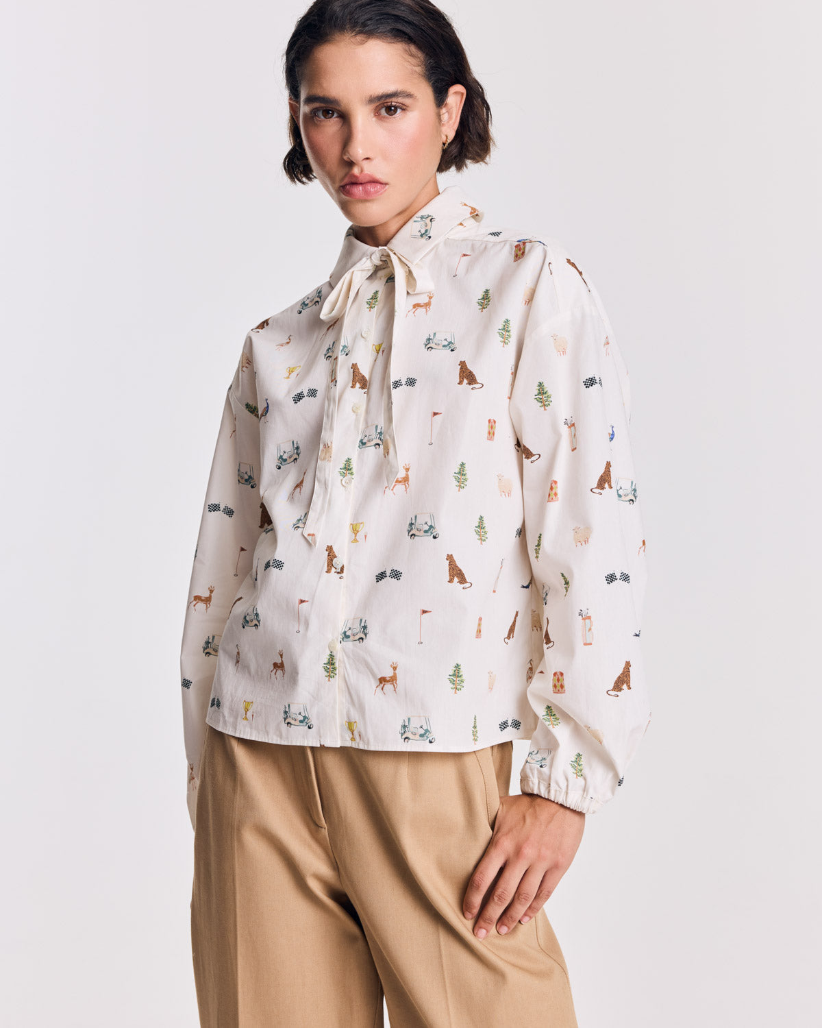 Chemise Ingrid imprimé Golf écru